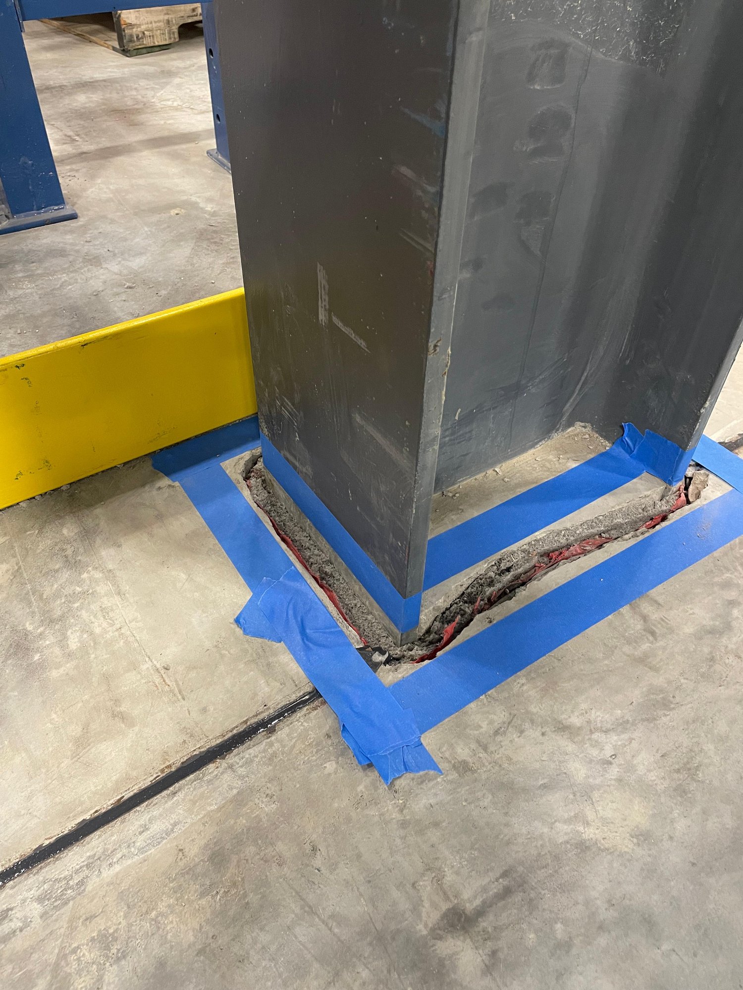 Column Base Concrete Repair - before